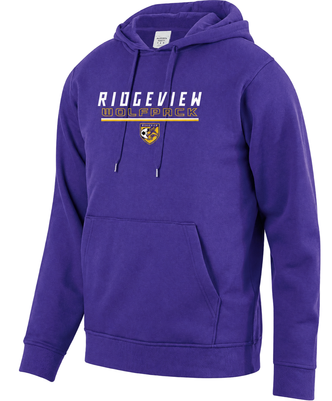 Purple Ridgeview boys soccer fleece hoodie from the spiritwear store